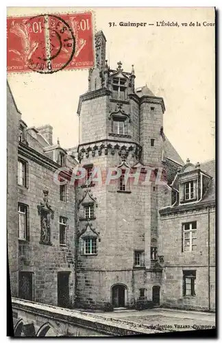Cartes postales Quimper L'Eveche Vu de la Cour