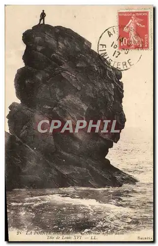 Cartes postales La Pointe du Raz Le menhir appele aussi Tete de Louis XVI