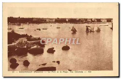 Cartes postales Brignogan Le Port et la Plage Vue Generale