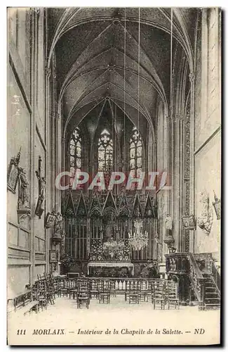 Ansichtskarte AK Morlaix Interieur de la Chapelle de la Salette