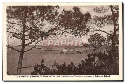 Cartes postales Carantec Phare de l&#39ile Louet Chateau du Taureau Pointe de Primel