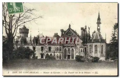 Cartes postales Concarneau Manoir de Keriolet La facade vue de la pelouse