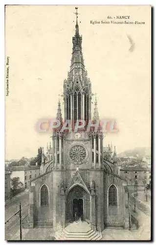 Cartes postales Nancy Eglise Saint Vincent Saint Fiacre