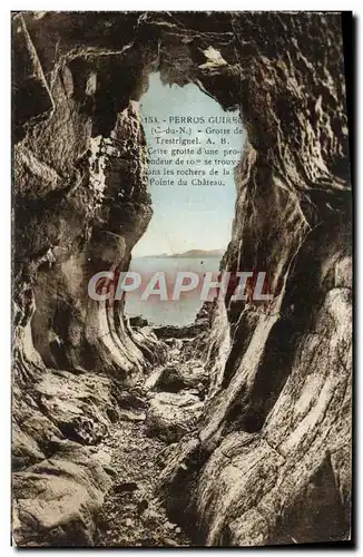 Cartes postales Perros Guirec Grotte de Trestrignel