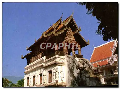 Moderne Karte Thailande a castle where Dharma dn buddhist doctrines are kept insind Wat Saen Farng Chiengmai