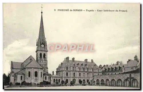 Cartes postales Prieure de Binson Facade Cour interieure du prieure