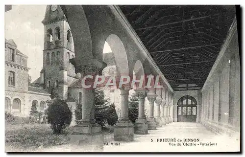 Cartes postales Prieure de Binson Vue du Cloitre Interieur