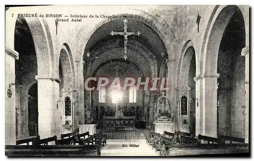 Ansichtskarte AK Prieure de Binson Interieur de la chapelle Grand autel