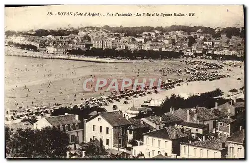 Cartes postales Royan Vue Generale La Ville et le Square Botton