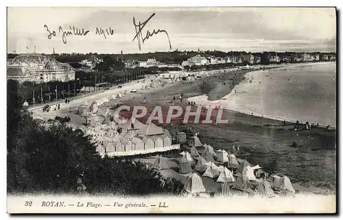 Ansichtskarte AK Royan La Plage Vue Generale