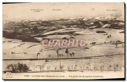 Cartes postales Royan La Crete Des Cevennes en Hiver Vue Prise de St Agreve