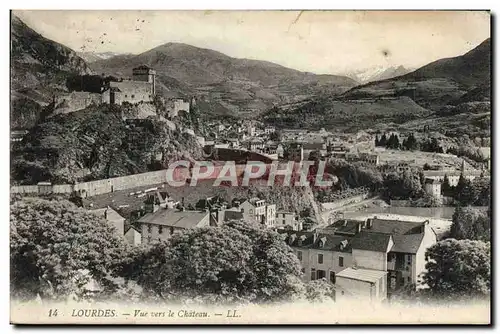 Cartes postales Lourdes Vue Vers le Chateau