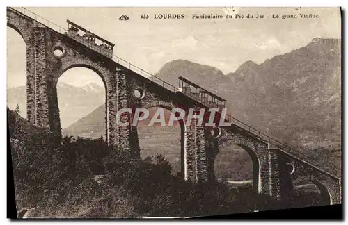 Ansichtskarte AK Lourdes Funiculaire du Pic du Jer Le Grand Viaduc