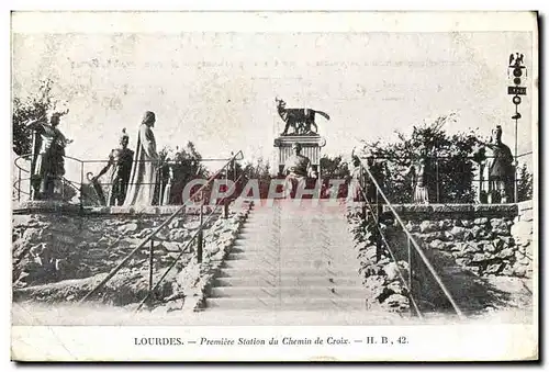 Cartes postales Lourdes Premiere Station du Chemin de Croix