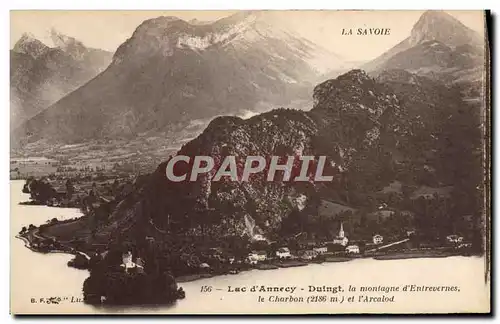 Cartes postales Annecy Duingt la Montagne d&#39Entrevernes le Charbon et l&#39Arcalod