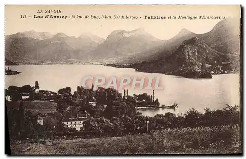 Cartes postales Lac d&#39Annecy Talloires et la montagne d&#39Entrevernes