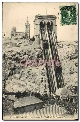 Cartes postales Marseilles Ascenseurs De ND de La Garde