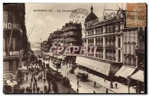 Ansichtskarte AK Marseilles La Canebiere