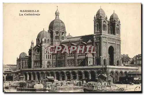 Ansichtskarte AK Marseilles La Cathedrale