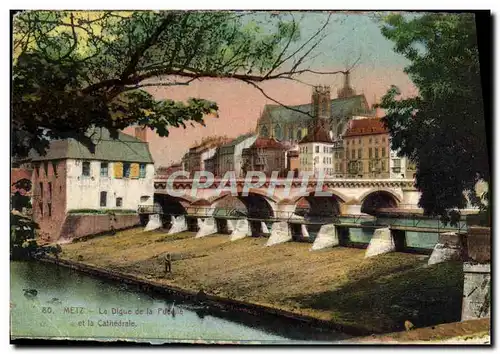 Ansichtskarte AK Metz Le Digue de la Pucelle et la Cathedrale