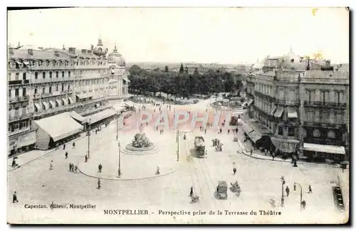 Ansichtskarte AK Montpellier Perspeclier Prise de la Terrasse du Theatre