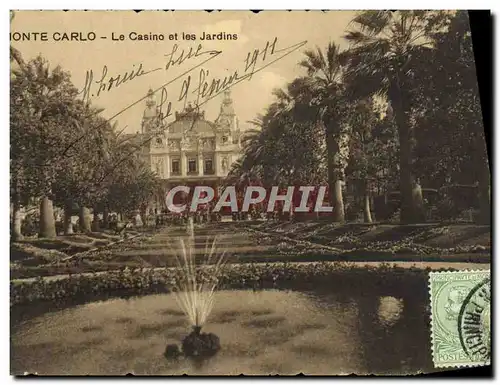 Cartes postales Monte Carlo Le Casino et les Jardins