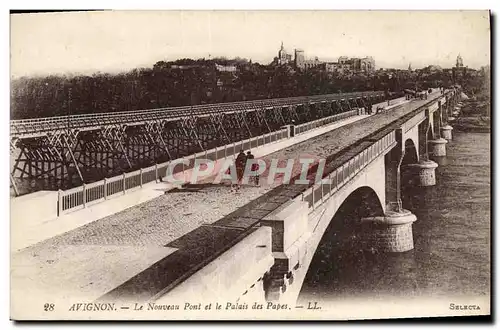 Ansichtskarte AK Avignon Le Nouveau Pont et le Palais des Papes