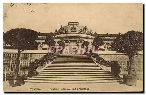 Cartes postales Potsdam Schloss Sanssouci Mit Freitreppe