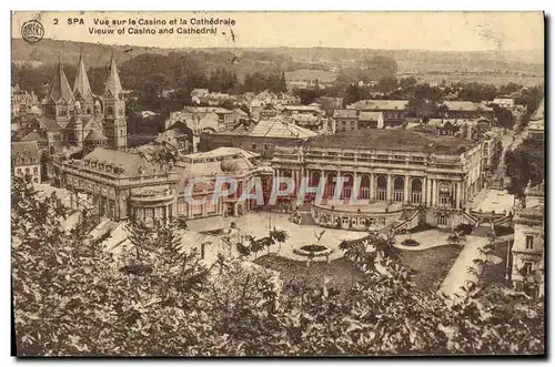 Cartes postales Spa Vue sur le Casino et la Cathedrale