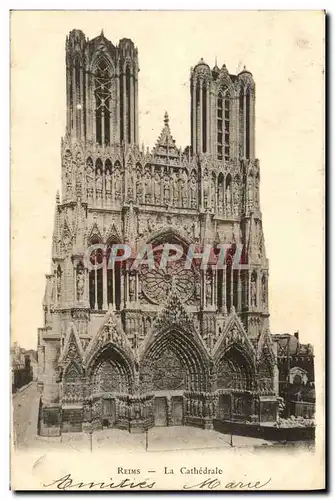 Cartes postales Reims La Cathedrale