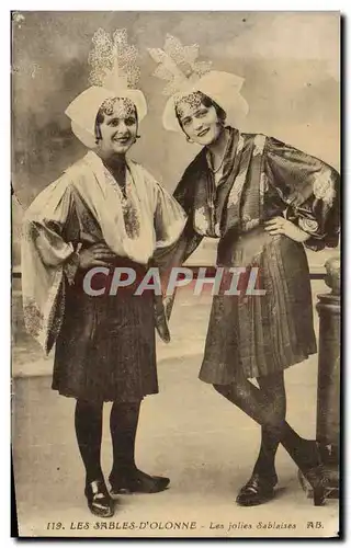 Cartes postales Les Sables D'Olonne Les Jolies Sablaises Folklore Costume