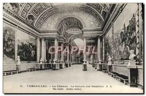 Cartes postales Versailles Le chateau La Galerie des Batailles