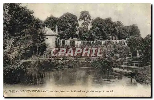 Ansichtskarte AK Chalons Sur Marne Vue Prise sur le Canal au Jardin du Jard