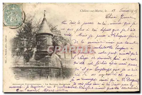 Cartes postales Chalons Sur Marne Anciennes fortifications Le bastion Mauvilain