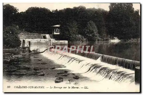 Ansichtskarte AK Chalons Sur Marne Le Barrage sur la Marne