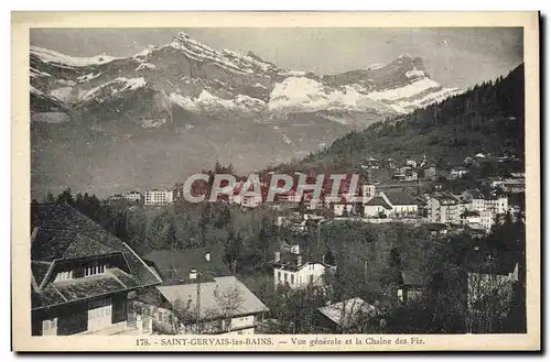 Cartes postales Saint Gervais les Bains Vue Generale et la Chaine des Fiz