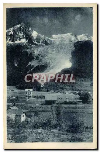 Cartes postales Chamonix Village et glacier des Bossons