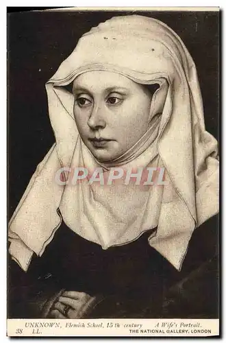 Ansichtskarte AK Unknown Flemish The National Gallery London A wife&#39s portrait National Gallery London