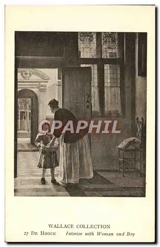 Ansichtskarte AK Wallace Collection De Hooch Interior with woman and boy