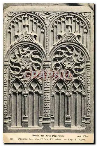 Cartes postales Musee Des Arts Decoratifs Panneau bois sculpte Peyre