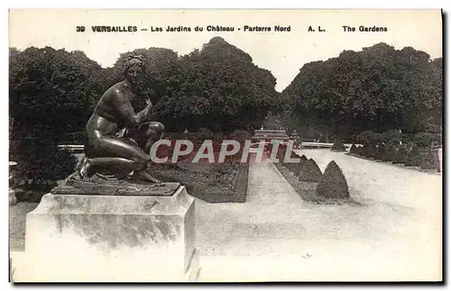 Cartes postales Versailles les Jardins du Chateau Parterre Nord