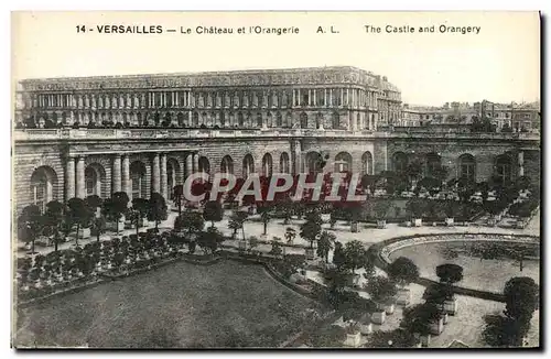 Cartes postales Versailles Le chateau et L&#39Orangerie