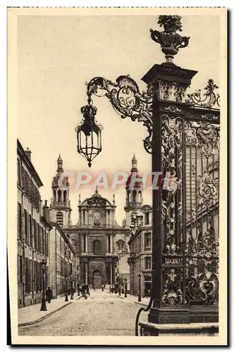 Cartes postales Nancy Rue Maurice Barres et la Cathedrale une des grilles de Jean Lamour