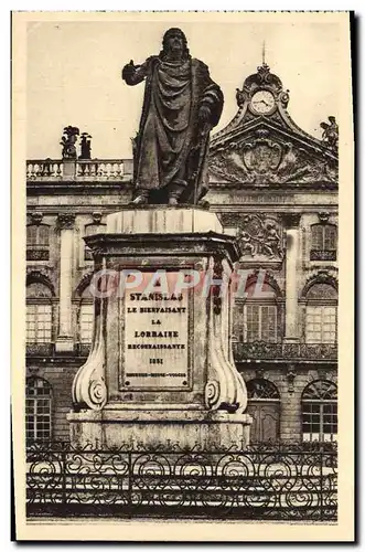 Cartes postales Nancy Fronton de L&#39Hotel de Ville Statue de Lanislas