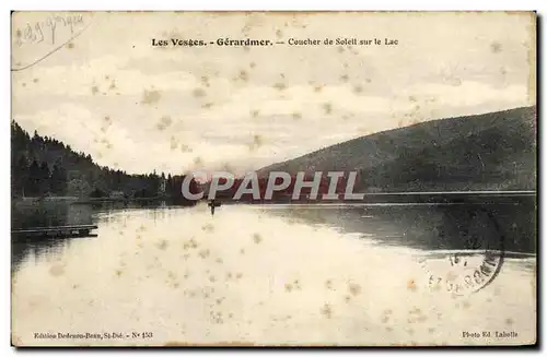 Cartes postales Les Vosges Gerardmer Coucher de Solell Sur le Lac