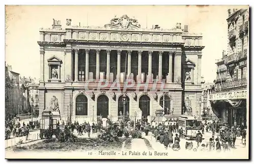 Ansichtskarte AK Marseille Le Palais de la Bourse tramway