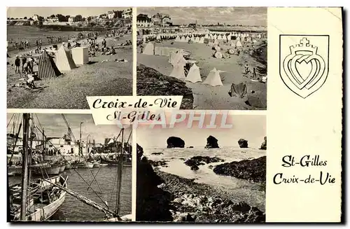 Cartes postales moderne Croix de Vie Saint Gilles La Plage Le port et les rochers de Sion