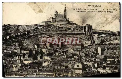 Cartes postales Marseille Vue Generale Sur Notre Dame La Garde