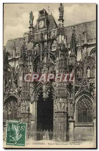 Cartes postales Louviers Eglise Notre Dame Le Porche