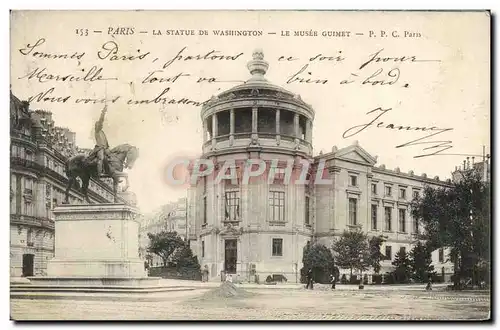 Cartes postales Paris La statue De Washington Le Musee Guimet